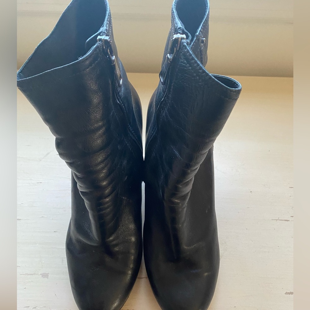 Prada black wedge boots